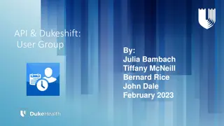 DukeShift User Group and Special Codes Overview