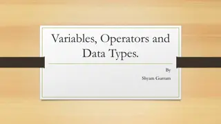 Variables, Operators, and Data Types in PHP