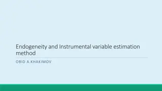 Understanding Endogeneity and Instrumental Variable Estimation Methods