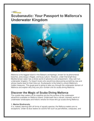 Scubanautic Your Passport to Mallorca’s Underwater Kingdom