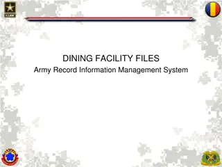 Efficient Management of Dining Facility Records with ARIMS Guidelines