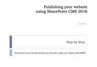 AUBMC SharePoint CMS 2016 User Manual