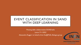 Event Classification in Sand with Deep Learning: DUNE-Italia Collaboration