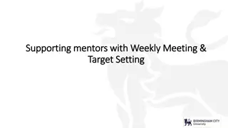 Supporting Mentors and Associate Teachers in Weekly Meetings and Target Setting