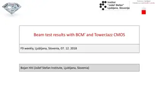 Beam Test Results with BCM and TowerJazz CMOS F9 Weekly