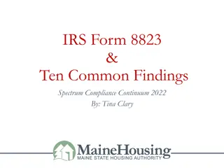 Common Compliance Findings in IRS Form 8823 Compliance Continuum