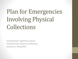 Emergency Preparedness Plan for Saskatchewan Legislative Library