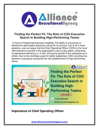 Finding the Perfect Fit The Role of COO Executive Search in Building High-Performing Teams