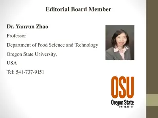 Dr. Yanyun Zhao - Food Science & Technology Professor at Oregon State University