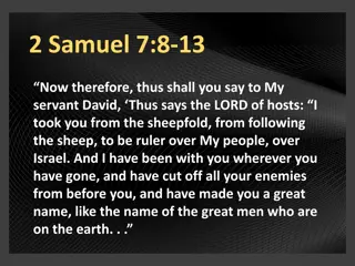 The Fulfilled Promise in 2 Samuel 7:8-13 - Joash the Boy King