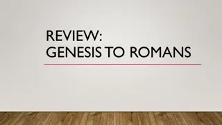 Insights from Genesis to Romans: A Journey of Faith and Redemption