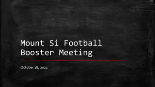 Mount Si Football Booster Meeting Highlights - October 18, 2022