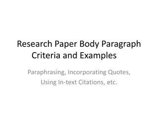 Effective Techniques for Writing Research Paper Body Paragraphs