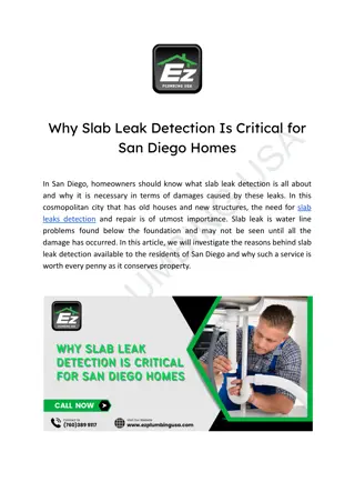 Why Slab Leak Detection Is Critical for San Diego Homes | Prevent Costly Damage