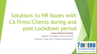 Guidance on Managing HR Challenges with CA Firms/Clients during and post Lockdown