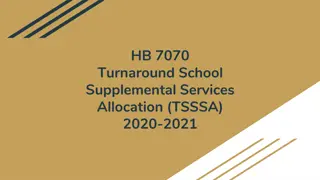 Turnaround School Supplemental Services Allocation (TSSSA) Program Overview