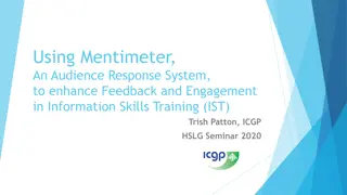 Enhancing Engagement and Feedback with Mentimeter in Information Skills Training