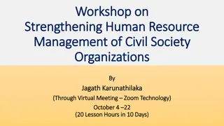 Strengthening Human Resource Management of Civil Society Organizations Workshop by Jagath Karunathilaka