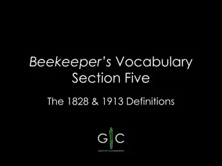 Beekeeper's Vocabulary: Definitions in Detail