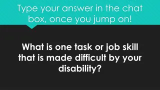 Challenges of Job Skills Due to Disabilities