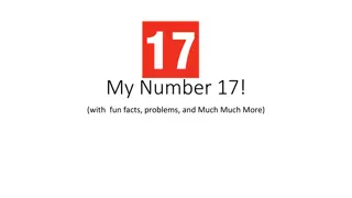 Fun Facts and Problems with My Favorite Number 17