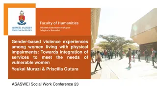 Gender-based Violence Experiences Among Women with Physical Impairments in Tshwane Metro, Pretoria