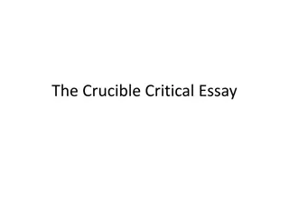 Exploring Reputation in Arthur Miller's The Crucible