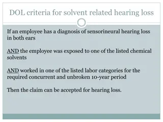 Criteria for Solvent-Related Hearing Loss and Compensation Claims