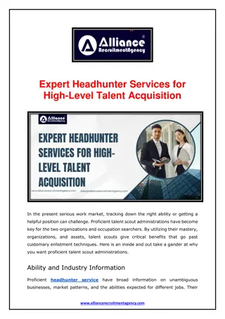 Expert Headhunter Services for High-Level Talent Acquisition