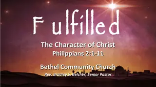 The Character of Christ in Philippians: A Study on Encouragement and Humility