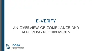 E-Verify Compliance and Reporting Requirements Overview