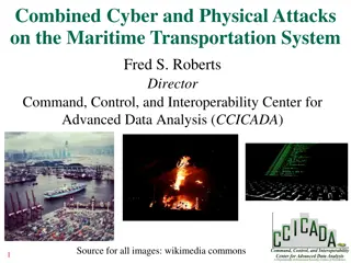 Combined Cyber and Physical Attacks on Maritime Transportation System