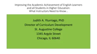 Enhancing Academic Achievement of English Learners in Higher Education