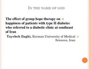 Impact of Group Hope Therapy on Happiness in Type II Diabetic Patients: A Study in Southeast Iran