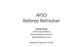 AYSO Referee Refresher - Updates and Changes in Local Organization