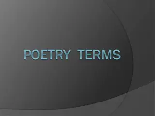 Poetry: Terms and Techniques