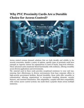 Why PVC Proximity Cards Are a Durable Choice for Access Control