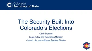 Ensuring Security and Integrity in Colorado's Elections