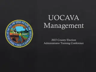 UOCAVA Management Insights for County Election Administrators