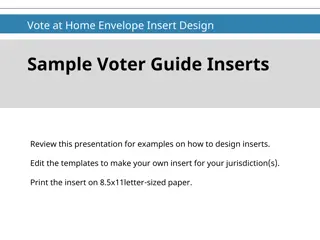 Guide and Design Samples for Creating Voter Guide Inserts