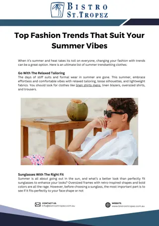 Top Fashion Trends That Suit Your Summer Vibes