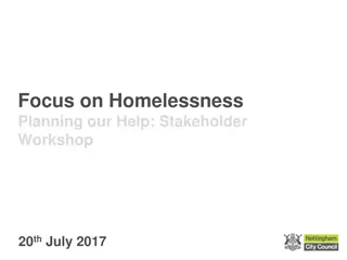 Stakeholder Workshop on Homelessness Planning - July 20, 2017