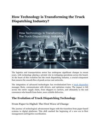 How Technology is Transforming the Truck Dispatching Industry_