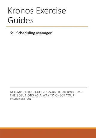 Kronos Exercise Guides for Scheduling Managers