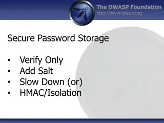 Best Practices for Secure Password Storage - OWASP Foundation Guidelines