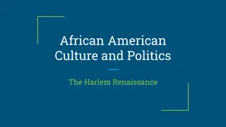 African American Culture and Politics: The Harlem Renaissance