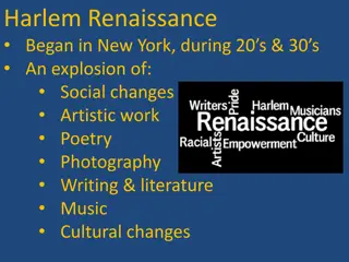 Harlem Renaissance: A Cultural Explosion in New York During the 20s and 30s