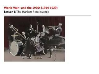 The Harlem Renaissance and Jazz Age in the 1920s