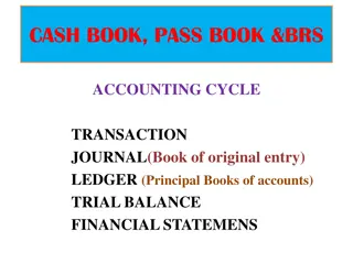 Cash Book, Pass Book, and Bank Reconciliation Statement