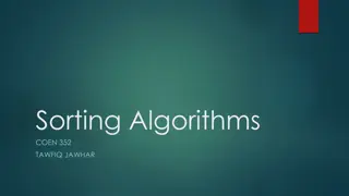 Bubble Sort Algorithm - COEN 352 by Tawfiq Jawhar